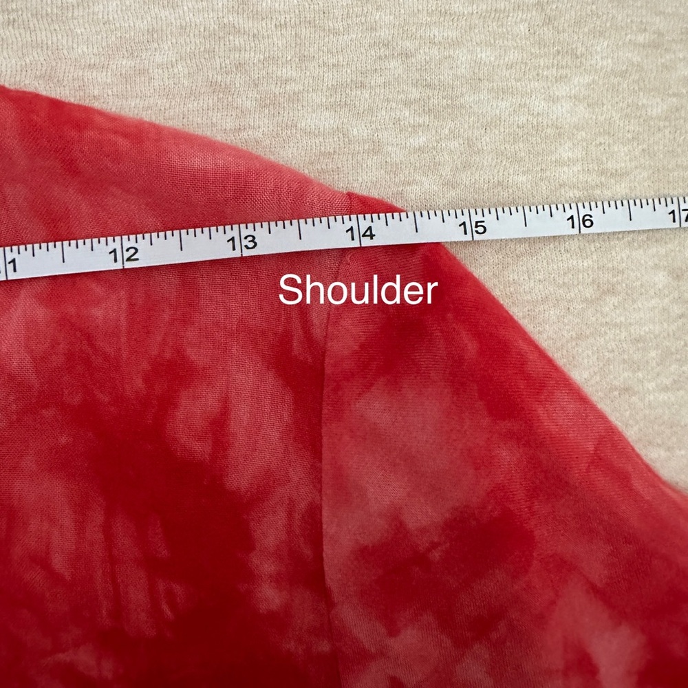 Anthropologie Women’s Easel Red Tie-Dye V-Neck Dress Size S - Picture 6 of 10